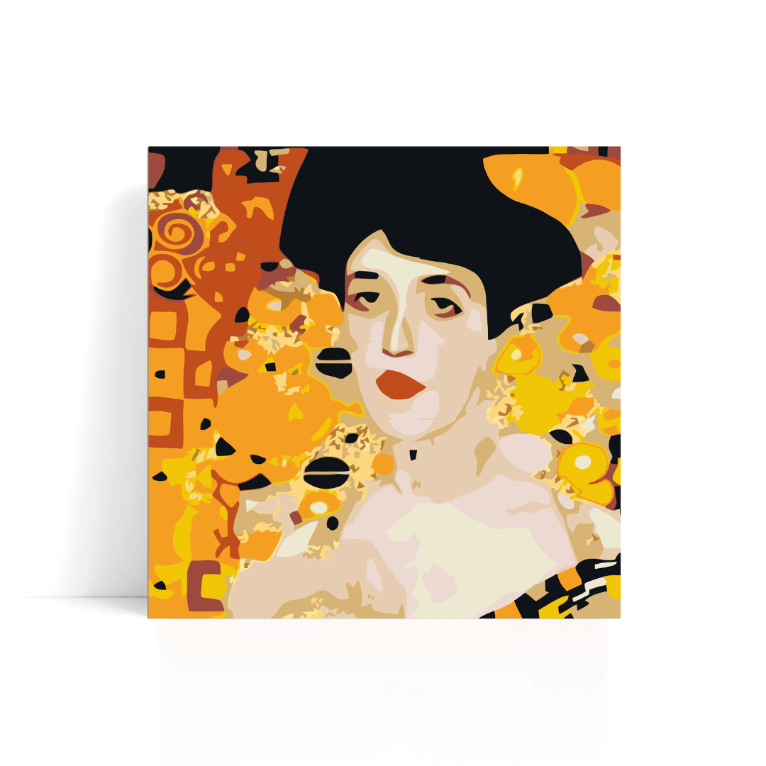 Lady in Gold small framed paint by numbers kit 20x20 cm